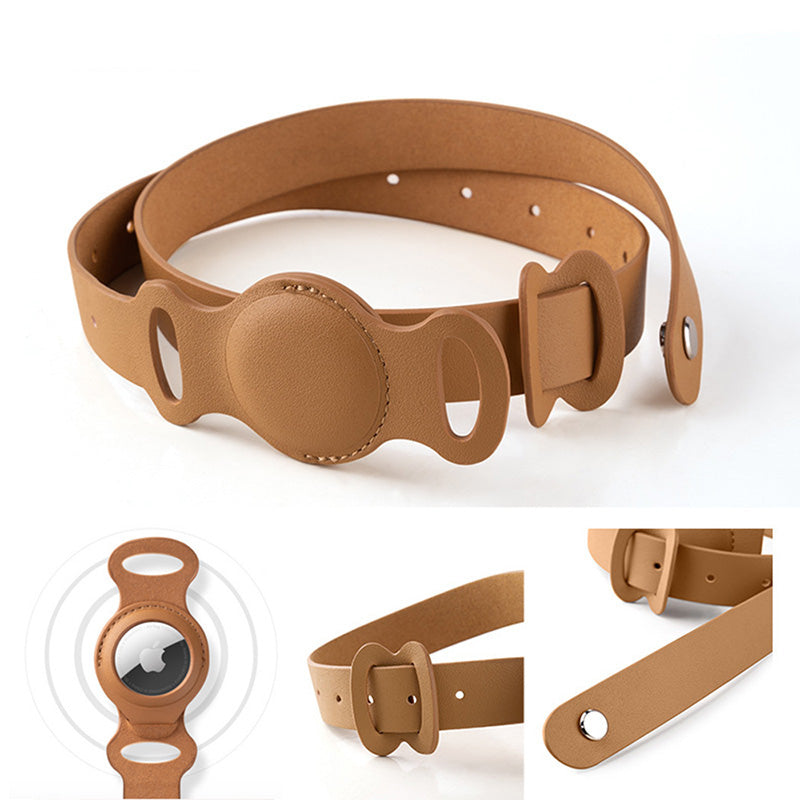 Leather Pet Collar (Air Tag)