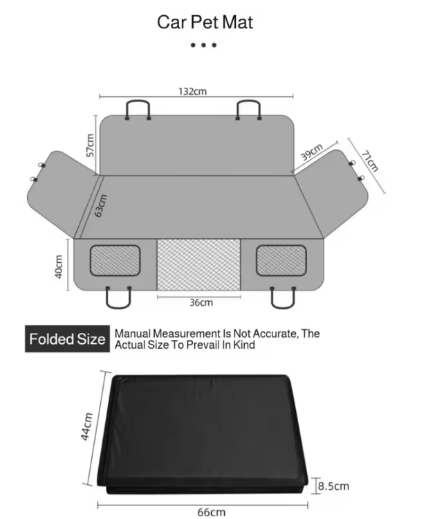 Dog Car Mat Cover with Hardboard Extension – Waterproof, Scratch-Resistant