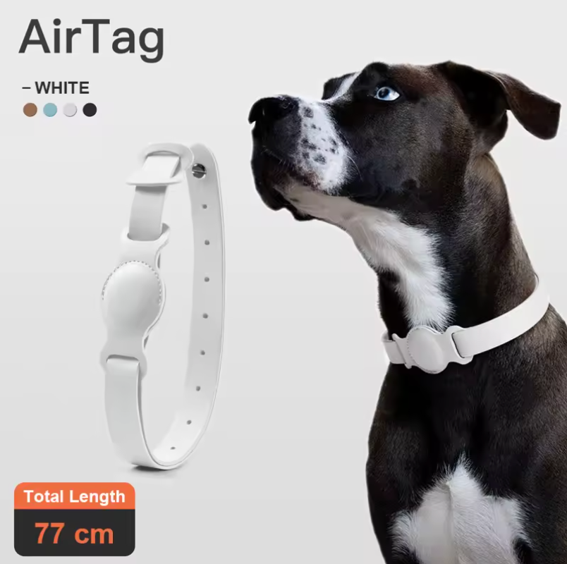 Leather Pet Collar (Air Tag)
