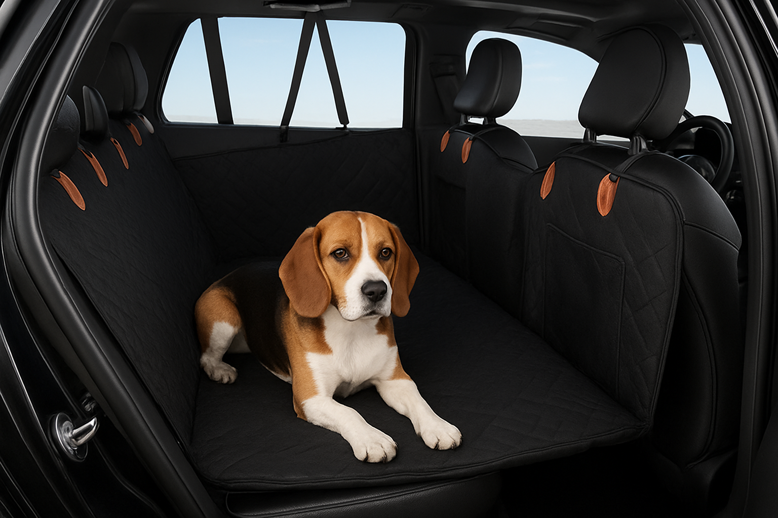 Dog Car Mat Cover with Hardboard Extension – Waterproof, Scratch-Resistant