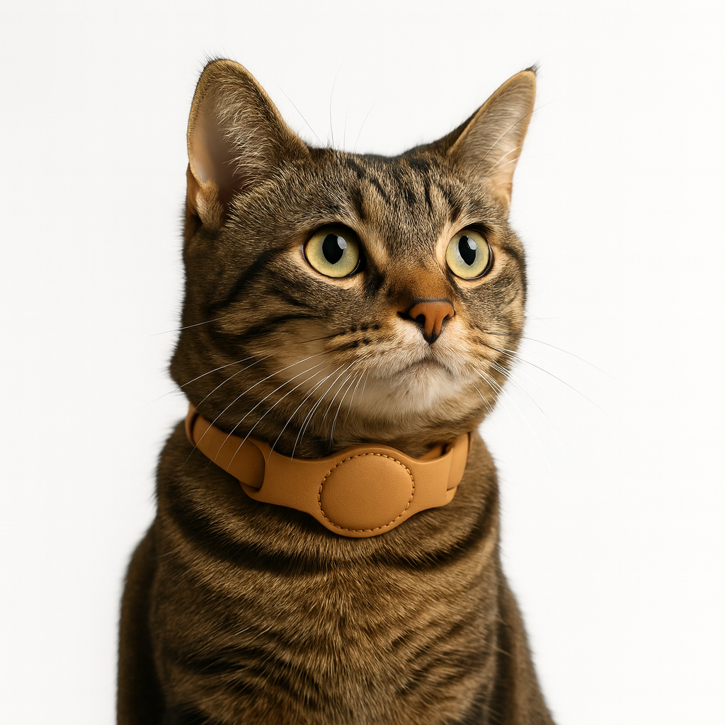 Leather Pet Collar (Air Tag)