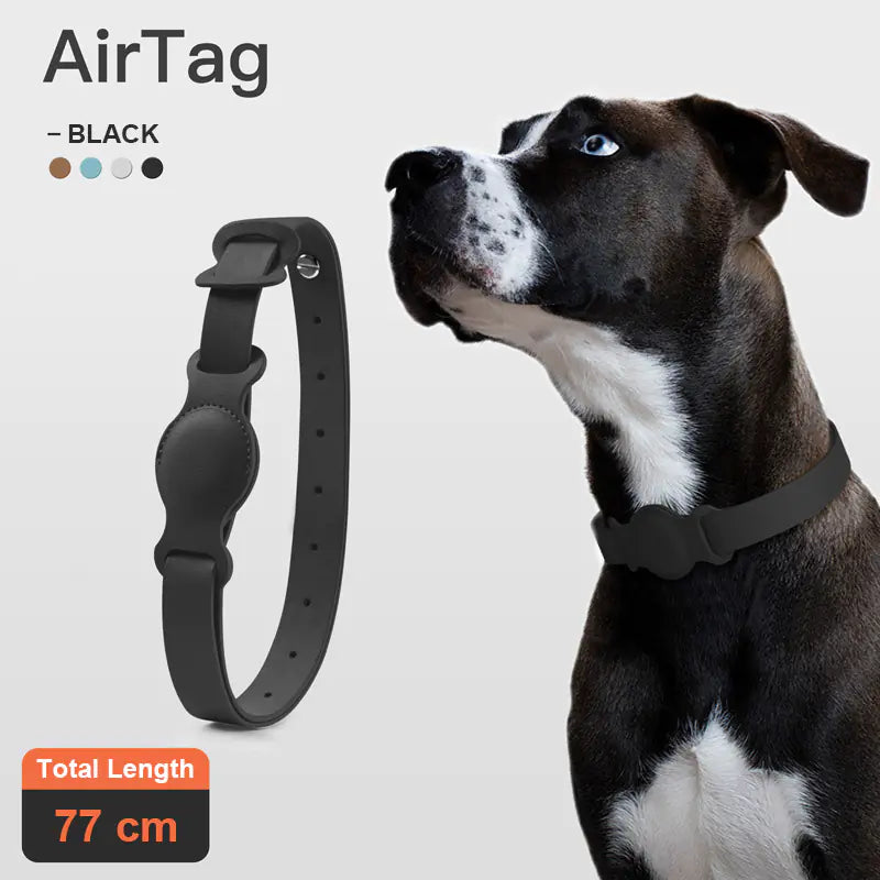Leather Pet Collar (Air Tag)